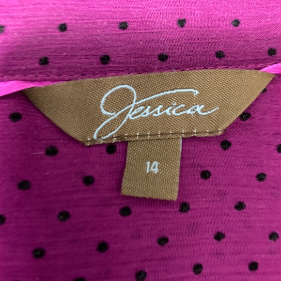 Jessica Purples & Black Polkadot Semi Transparent Short S Size M - Picture 10 of 12